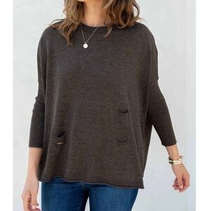 MERSEA catalina crewneck sweater in hot chocolate P 4/6